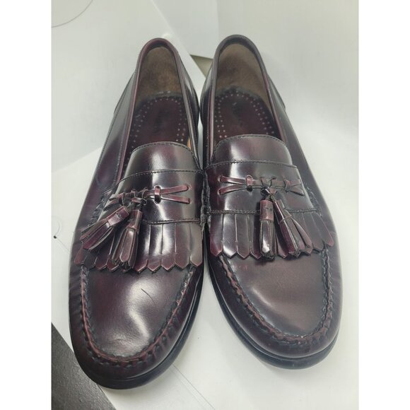 Bass Other - Bass Jeffrey Tassel Loafers Mens 11.5W Burgundy Leather Slipon Shoes career prep